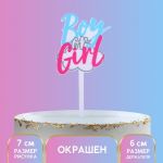 Топпер Boy or Girl 12х19см акрил 7917313