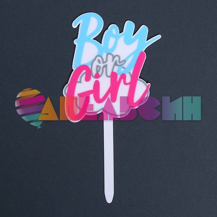 Топпер Boy or Girl 12х19см акрил 7917313