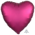 Шар сердце Красный A18"/46см гранат Pomegranate (США) сатин 1204-0637