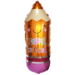 Шар фигура Карандаш School is cool оранжевый FL30"/76см (Китай) 20393