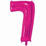 Шар цифра Розовый Е26"/66см фуксия 7 Fuchsia (Китай) 1207-3694
