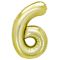 Шар цифра Белое золото FL40"/102см 6 (Китай) 24026