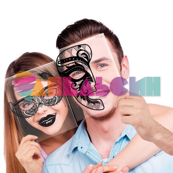 Фотобутафория пленка Карнавал Веницианские маски 2шт/уп 1277155