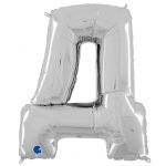 Шар буква G26"/66см Серебро Д (Италия) 1207-3796