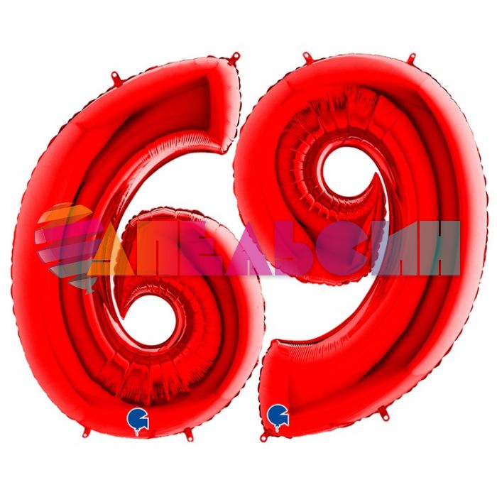 Шар цифра Красный G40"/102см 5 (Италия) 1207-2084