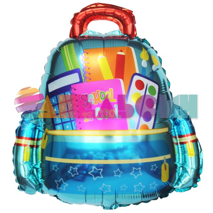 Шар фигура Рюкзак School is cool синий Е25"/64см (Китай) 1207-5341