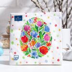 Салфетка Яйцо цветочное 33см 20шт/уп 3сл 37806 9512311