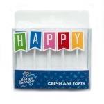 Свеча для торта HB Флажки ассорти 127451