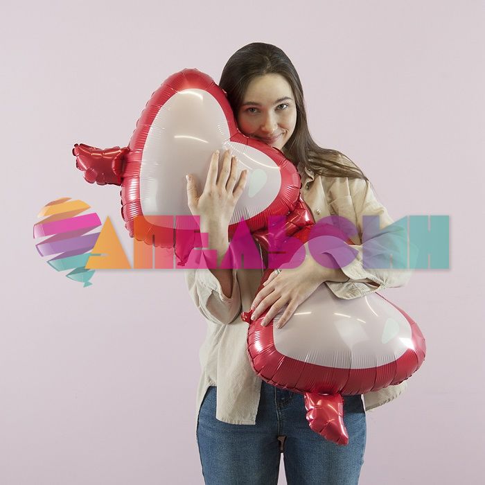 Шар фигура Очки сердечные FL43"/109см (Китай) 23290