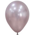 Шар хром Розовый S12"/30см (809) Pink Розовый цветок 12шт/уп (Колумбия) шелк 409276