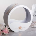 Коробка Белый овал 24х24см для цветов и конфет 2664329