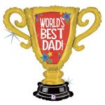Шар фигура Кубок Лучший Папа World`s best dad G33"/84см голография (Италия) 85885H