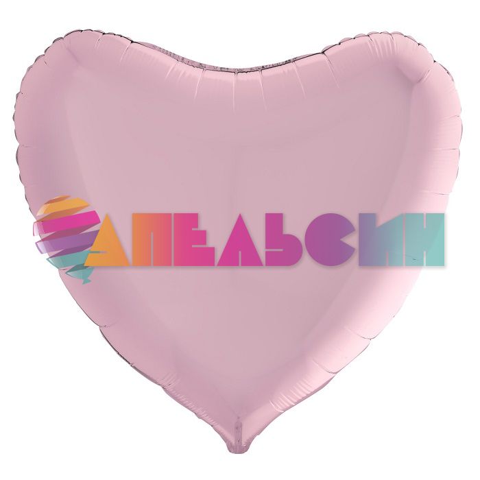 Шар сердце Розовый G09"/23см (Италия) 09022PP
