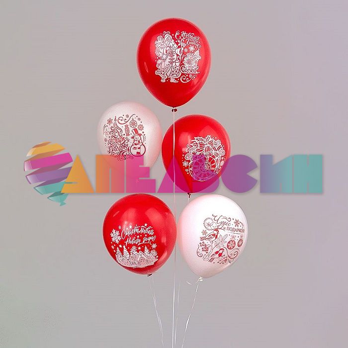 Шар латекс С НГ Узорный 12"/30см 25шт/уп (Тайланд) Ч44767