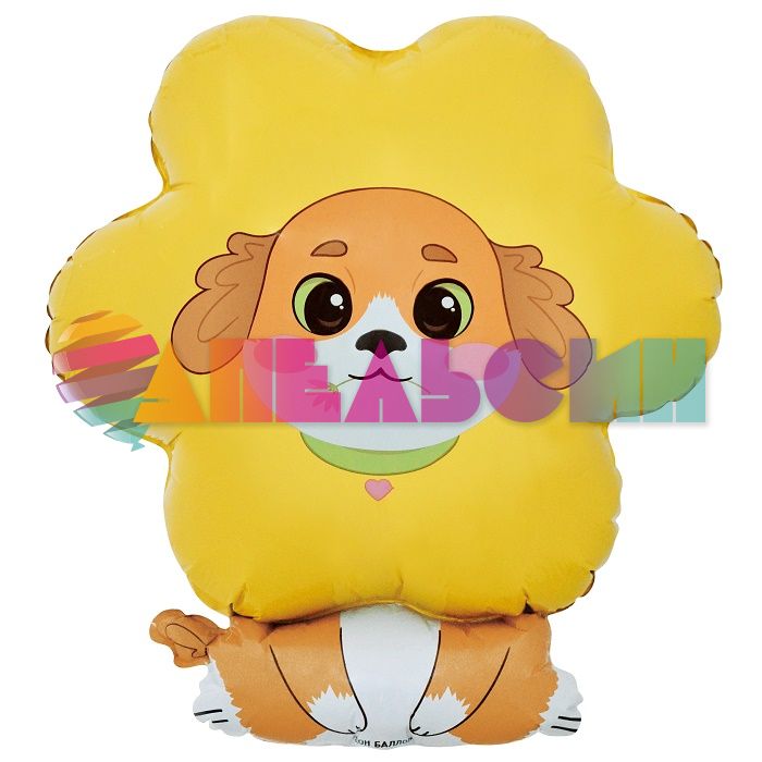 Шар фигура Песик цветочек FL28"/70см (Китай) 26333