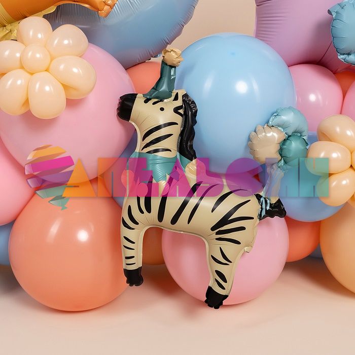 Мини фигура Зебра в колпачке Цирк FL15"/38см с клапаном (Китай) 26772