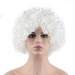 Парик Белый кудри Афро 6231343