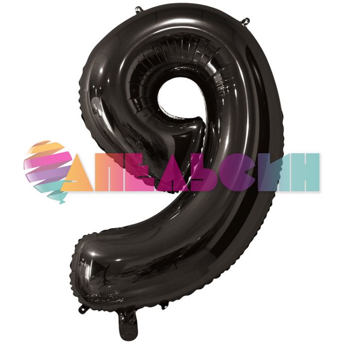 Шар цифра Черный Е26"/66см 9 Black (Китай) 1207-4847