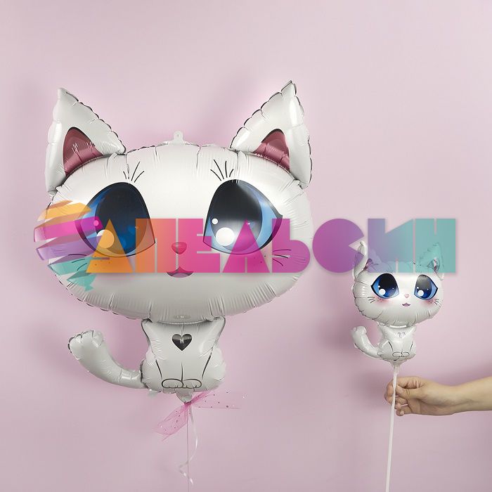 Мини фигура Котенок белый FL15"/38см (Китай) 23177