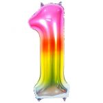 Шар цифра Радуга Е40"/102см металлик 1 (Китай) 1207-3396