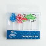 Свеча для торта Футбол ассорти 5шт/уп 127092