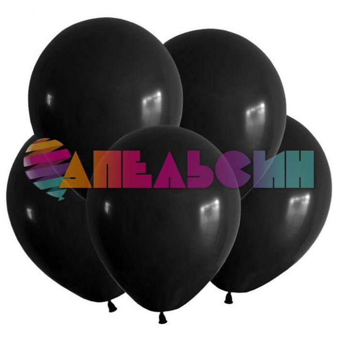 Шар пастель Черный ВП12"/30см 100шт/уп (Китай) 212005