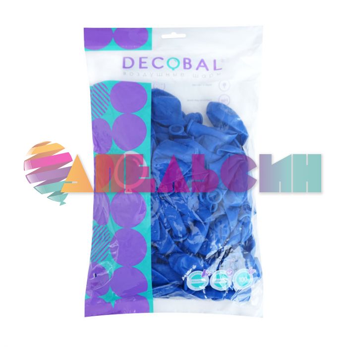 Шар пастель Синий DL12"/30см Royal blue 100шт/уп (Вьетнам) 312276