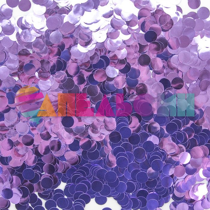 Конфетти Фиолетовый круг 1см фольга 50гр 6015213