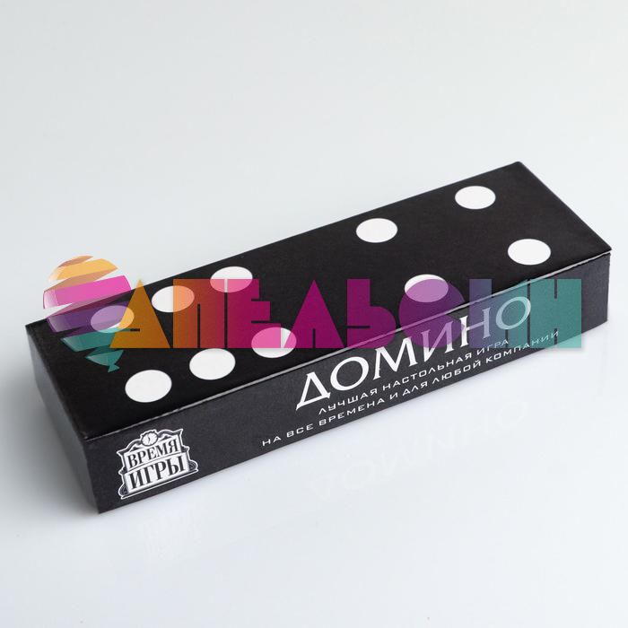 Домино Классика черный 1,9х3,7см 28 костяшек 5377406