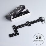 Домино Классика черный 1,9х3,7см 28 костяшек 5377406