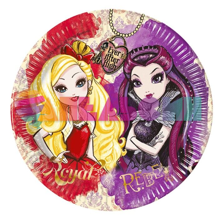 Тарелка Эвер Афтер Хай/ Ever After High 23см 8шт/уп картон 86029