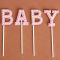 Топпер Baby розовый 12х18см 4шт/уп стразы и бусины 9270943