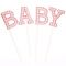 Топпер Baby розовый 12х18см 4шт/уп стразы и бусины 9270943