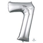 Шар цифра Серебро A40"/102см премиум 7 (США) 1207-0265