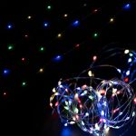 Светодиодная нить 1м Мульти 10 LED на батарейках 512003
