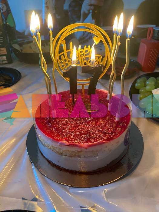 Топпер HB Круги с сердцами черный 12х16см пластик 3960643