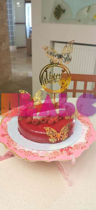 Топпер HB Круги с сердцами черный 12х16см пластик 3960643