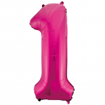 Шар цифра Розовый Е40"/102см фуксия 1 (Китай) 1207-2976