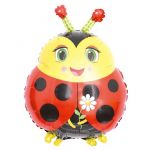 Мини фигура Божья коровка с цветком FL13"/33см с клапаном (Китай) 17031