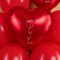 Шар фольга Роза love красный FL18"/46см сердце (Китай) сатин 26038