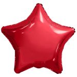 Шар звезда Красный AG09"/23см (Россия) с клапаном 755907-1