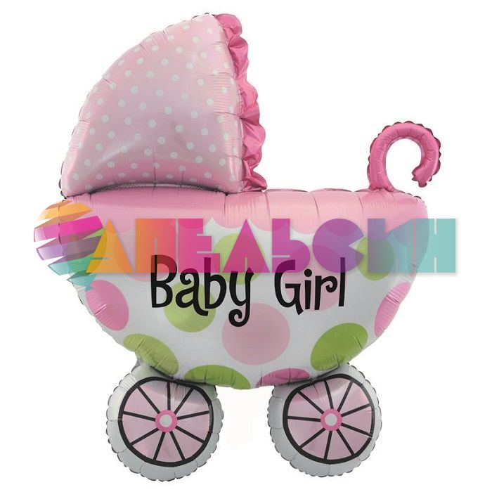 Мини фигура Каляска Baby Girl FL16"/41см с клапаном (Китай) R112