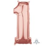 Шар цифра Розовое золото A26"/66см 1 (США) 1207-3093