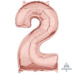 Шар цифра Розовое золото A26"/66см 2 (США) 1207-3094