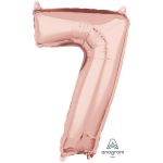 Шар цифра Розовое золото A26"/66см 7 (США) 1207-3099