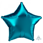 Шар звезда Бирюза A19"/49см Aqua (США) сатин 1204-1155