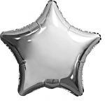 Шар звезда Серебро AG19"/48см (Россия) металлик 757529