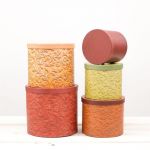 Коробка Кофейные узоры бежевый цилиндр 2291175-2-СТОК