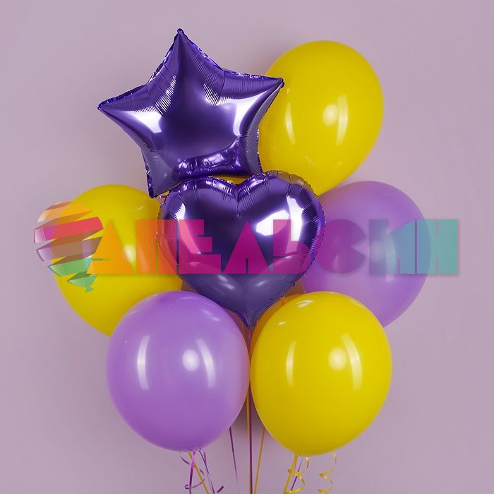 Шар сердце Сиреневый FL18"/46см (Китай) 24796