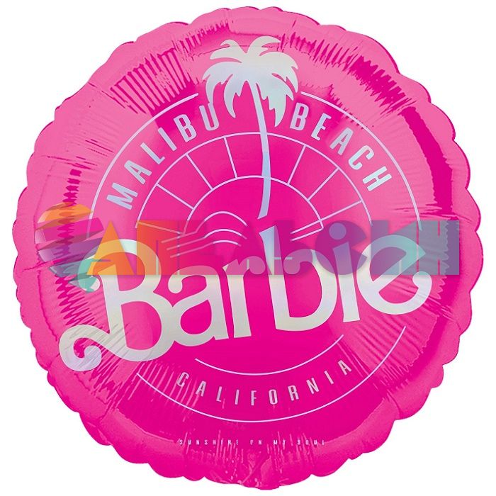 Шар фольга Barbie Malibu beach FL18"/48см (Китай) 24403